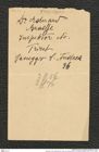 Nachlass Franz Steindachner, Notiz zur Korrespondenz von Eduard Graeffe, Inv.Nr. 173.41, Seite 1